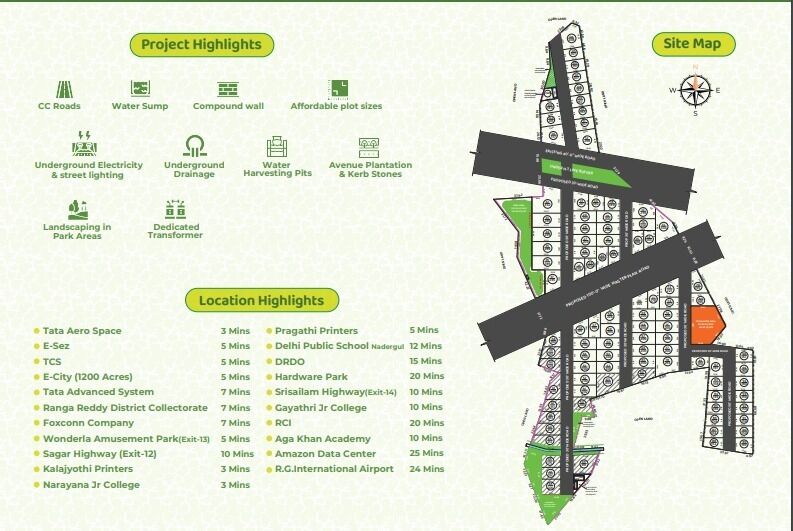 INR 35000,  195 Sq. Yard,  HMDA & RERA APPROVED Open Plots For Sale @Adibatla photo 1