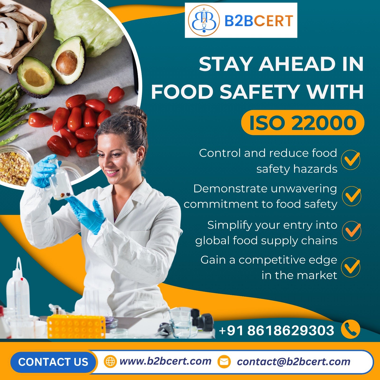 ISO 22000 Food Safety Accreditation Services in Bahrain | B2Bcert photo 1