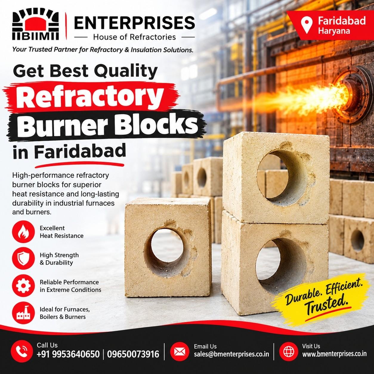 Get Best Quality Refractory Burner Blocks in Faridabad