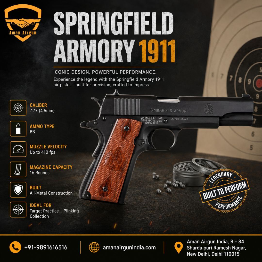 INR 95,  Shop Top Springfield Armory 1911 Air Gun At Aman Air Gun