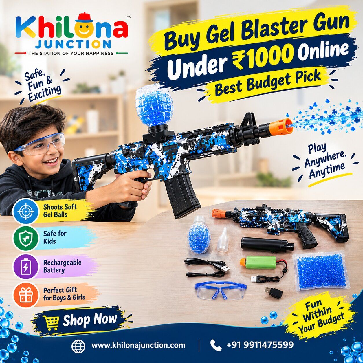 INR 993,  Buy Gel Blaster Gun Under ₹1000 Online – Best Budget Pick photo 1