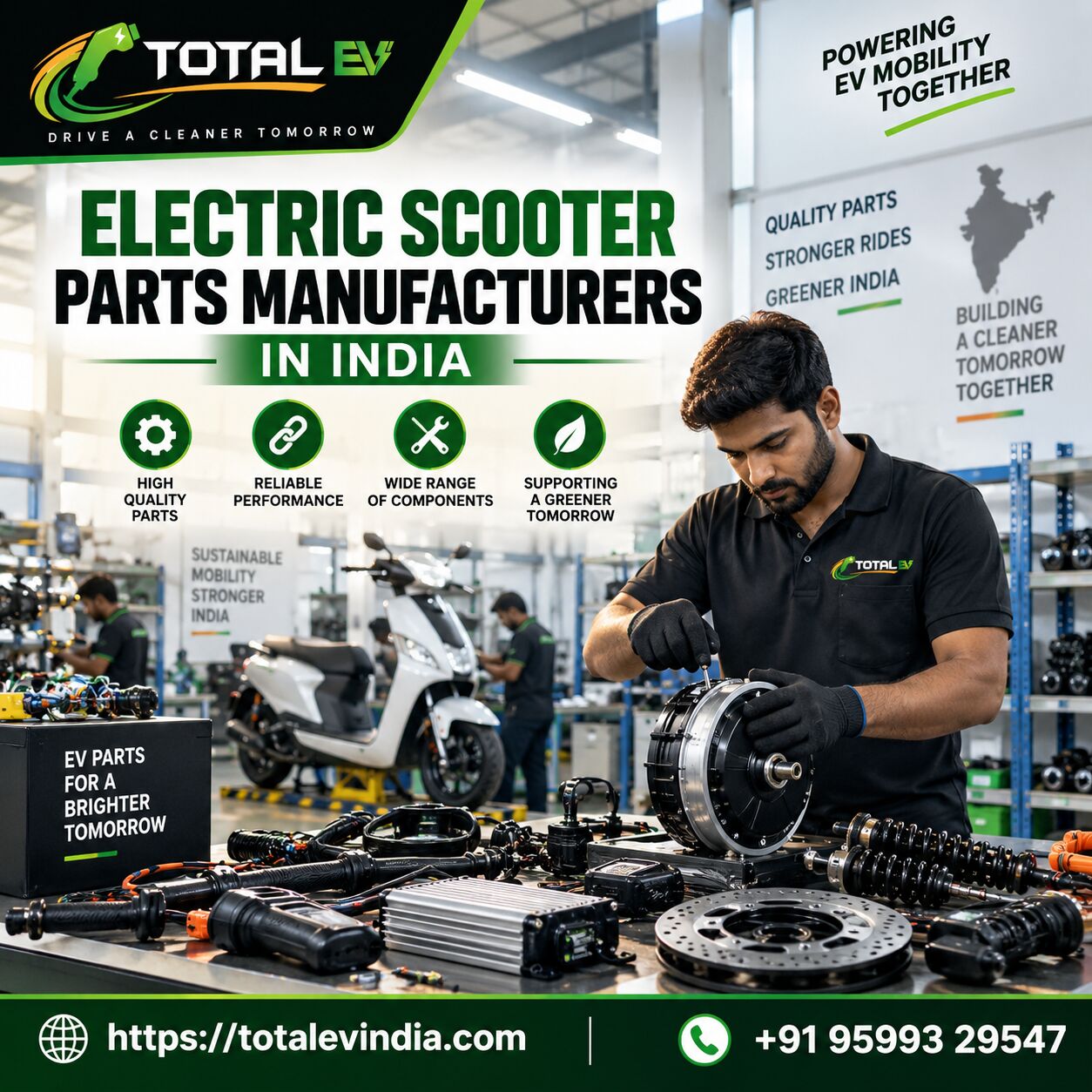Electric Scooter Parts Manufacturers In India | Total EV photo 1