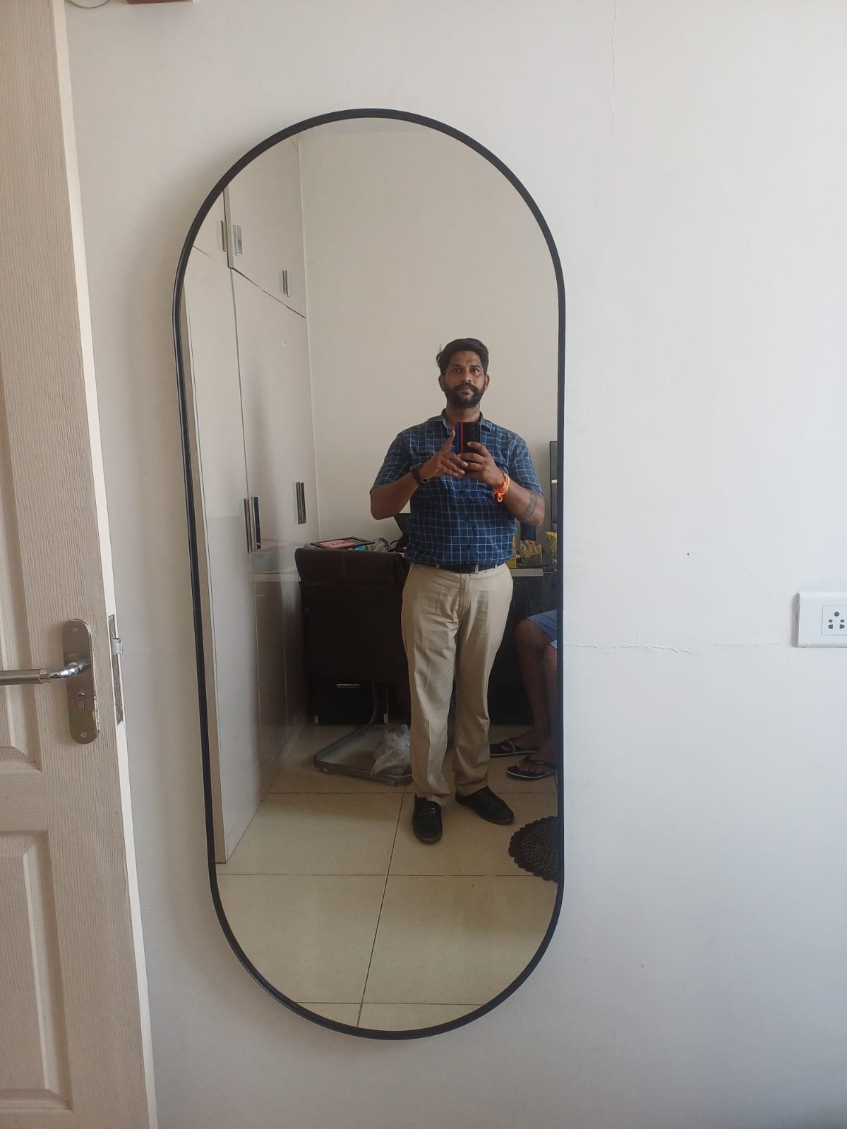 thakur glass work ludhiana stading mirror looking glass  low price dealer shop photo 1