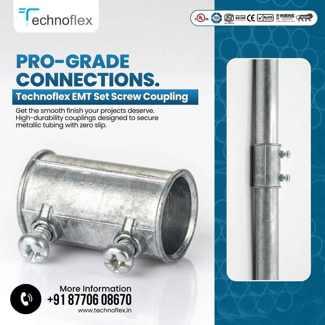 ⚙️ PRO-GRADE EMT SET SCREW COUPLING | TECHNOFLEX photo 1