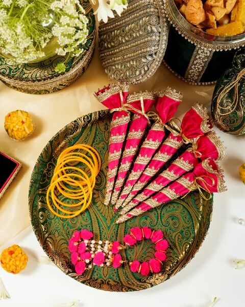 INR 249,  Premium Handcrafted Haldi And Mehendi Ceremony Accessories