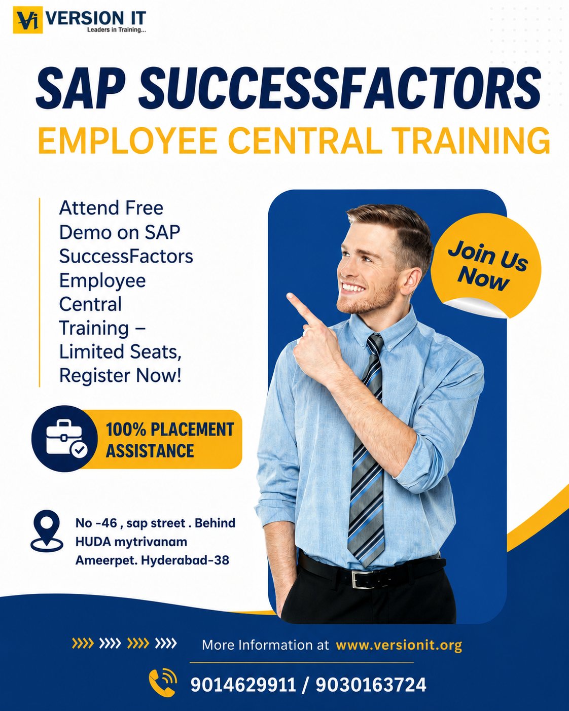 Elevate Your HR Tech Career to the Next Level with Version IT - Best SAP Success Factors Employee Central Training in Hyderabad photo 3
