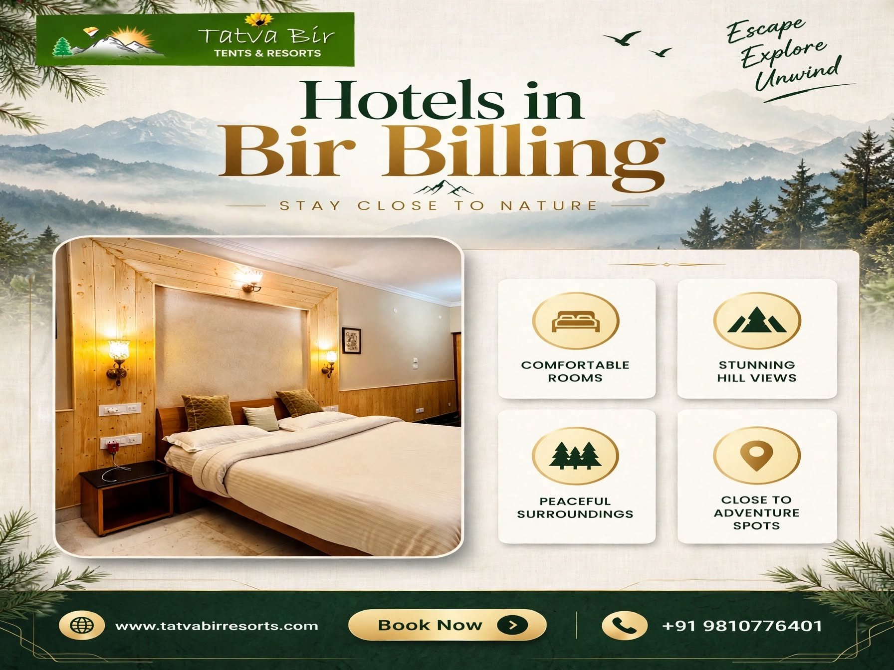 Hotels in Bir Billing for a Comfortable Getaway