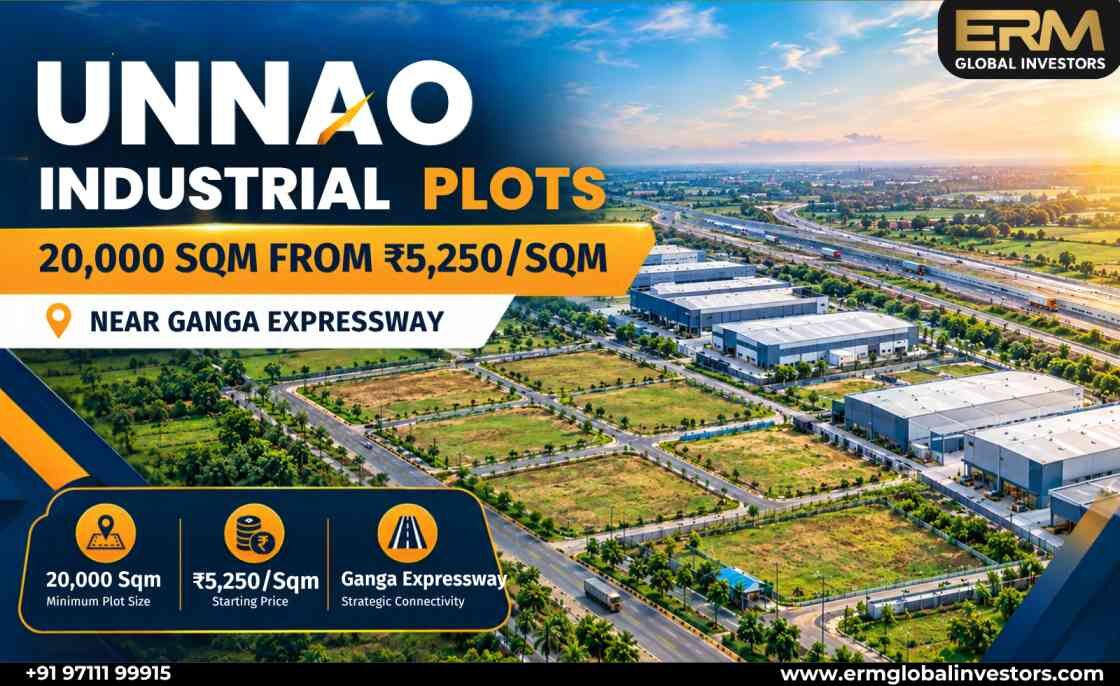 Unnao Industrial Plots | 20,000 Sqm From ₹5,250/Sqm Near Ganga Expressway