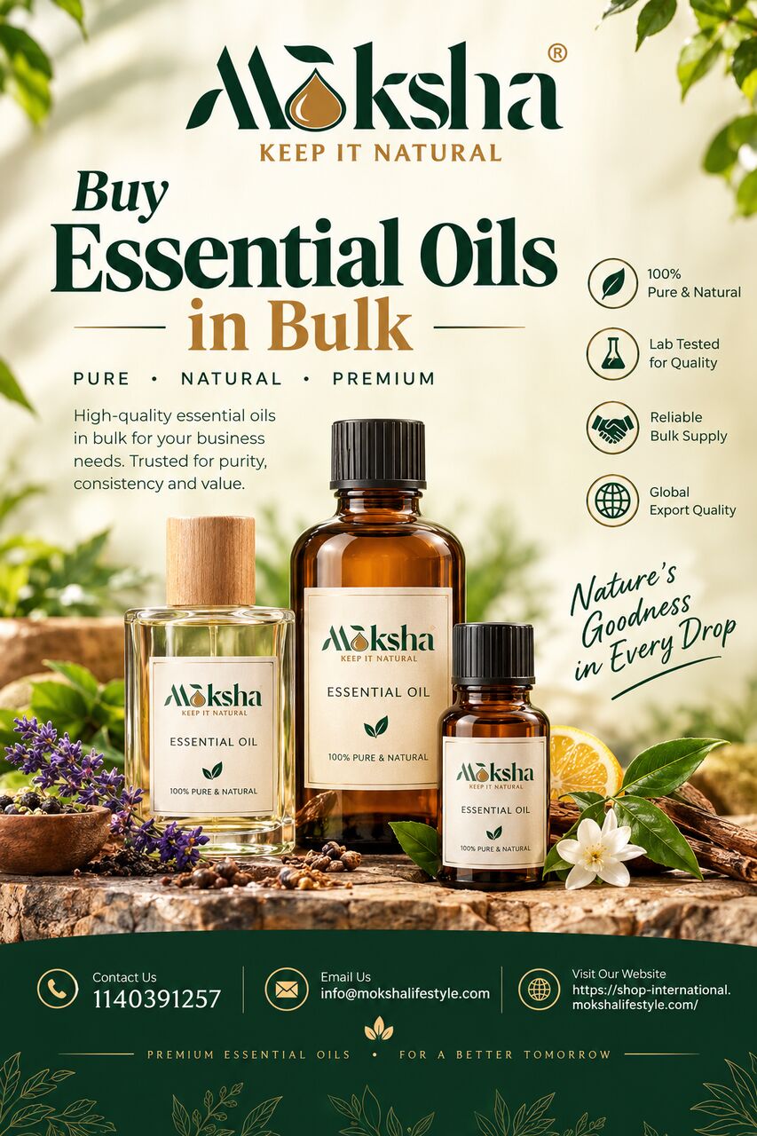 INR 999,  Buy Organic Essential Oils In Bulk | Moksha Lifestyle