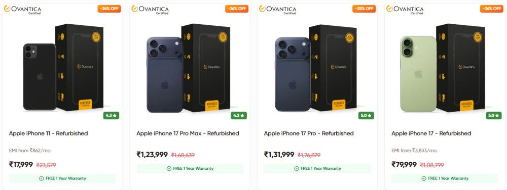 INR 1,  Second Hand Phone Online | Buy Affordable Smartphones At Ovantica photo 1
