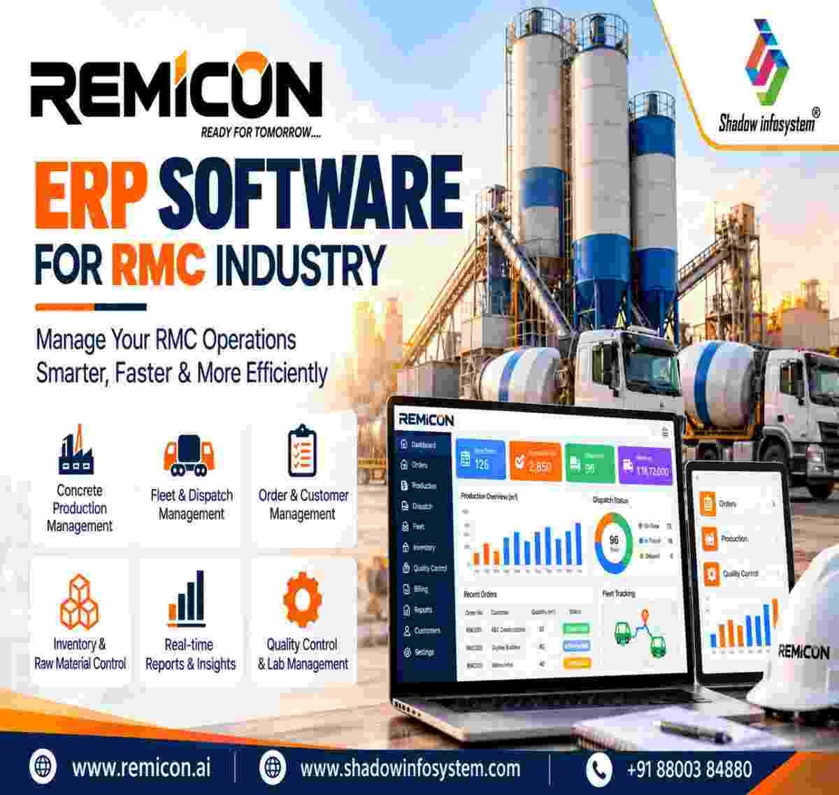 ERP Software for RMC Industry | REMICON Concrete Plant ERP