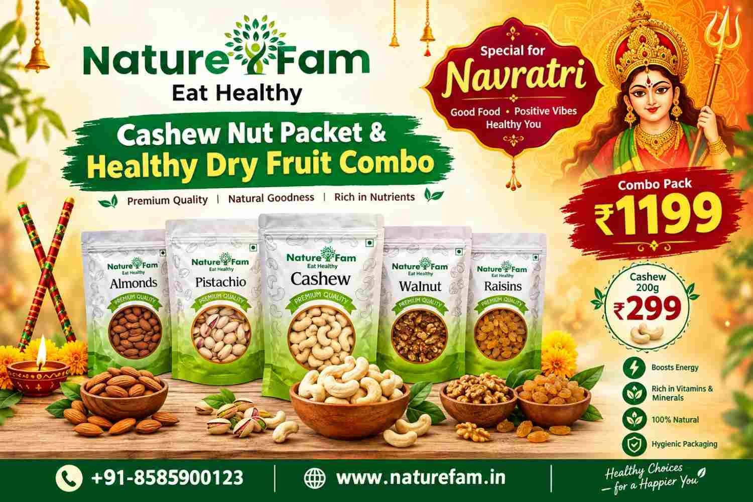 Cashew Nut Packet & Healthy Dry Fruit Combo