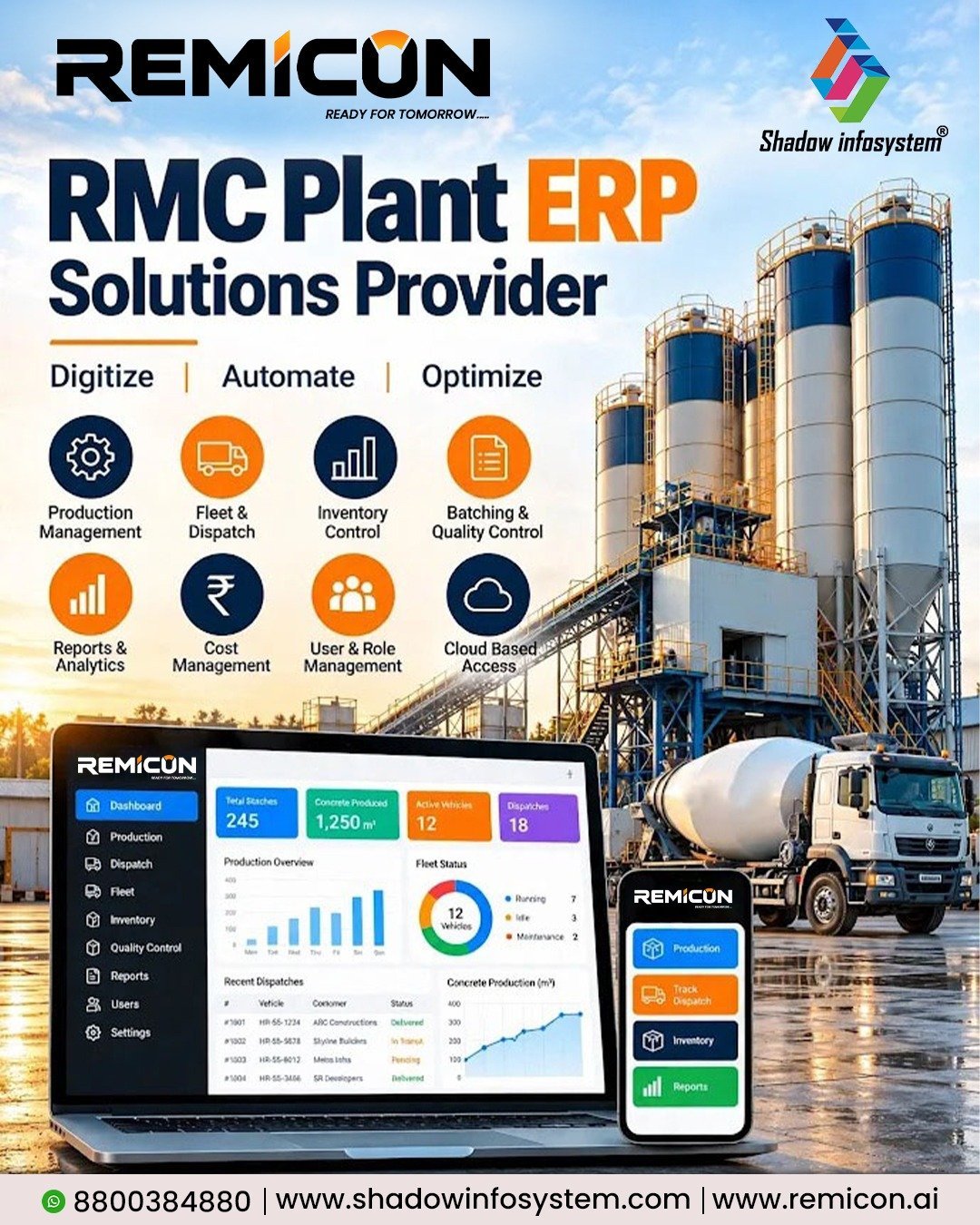 RMC Plant ERP Solutions Provider for Concrete Plant Management photo 1