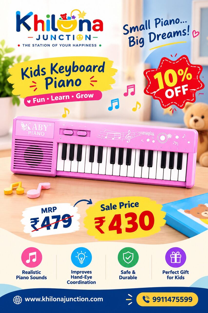 INR 430,  Mini Keyboard Piano With 32 Keys For Kids – Fun Musical Toy For Little Beginners photo 1